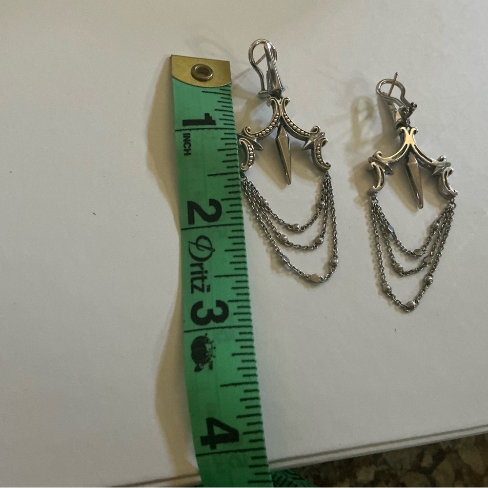 Stephen Webster Edgy Sterling Silver Earrings - Picture 5 of 5